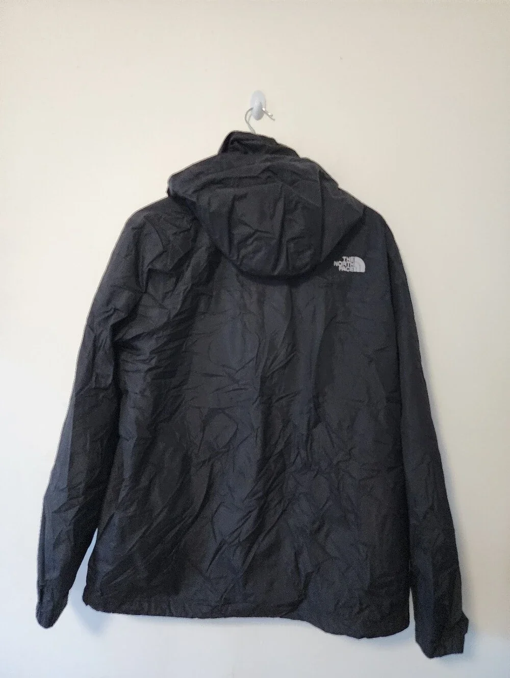 The North Face Black Nylon Hooded Full Zip Jacket